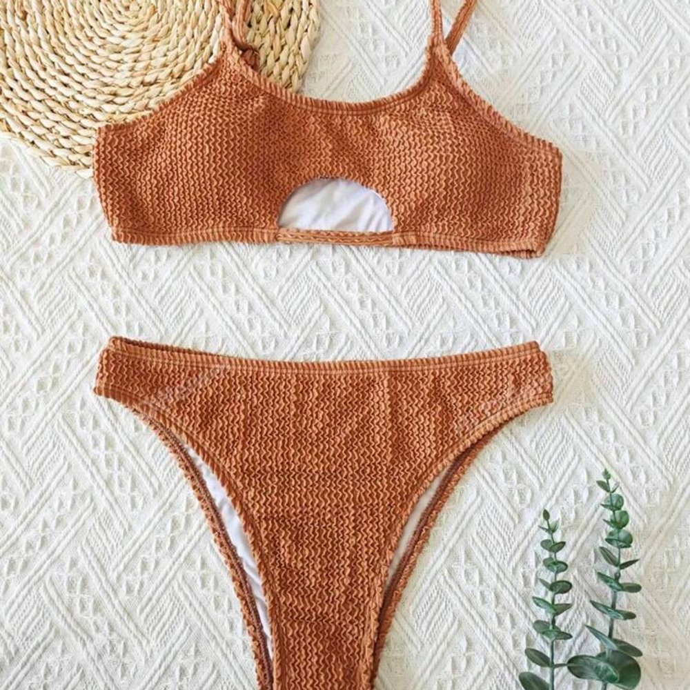 Rust Knit Bikini Set